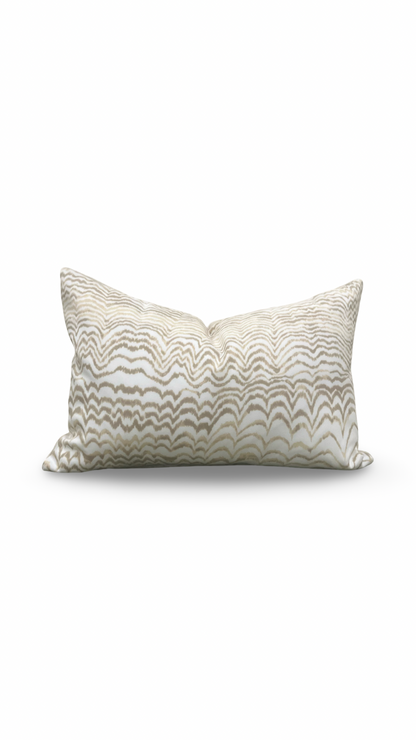 Schumacher Ink Wave 12x18" Knife Edge Decorative Lumbar Pillow