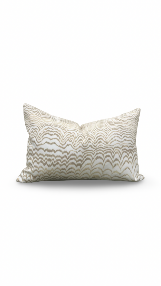 Schumacher Ink Wave 12x18" Knife Edge Decorative Lumbar Pillow