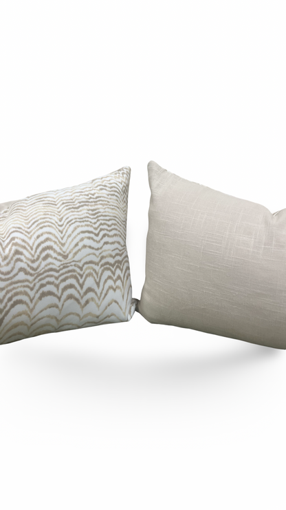 Schumacher Ink Wave 12x18" Knife Edge Decorative Lumbar Pillow