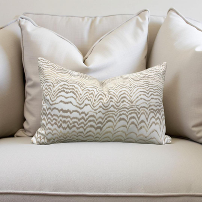 Schumacher Ink Wave 12x18" Knife Edge Decorative Lumbar Pillow