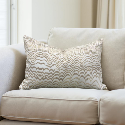 Schumacher Ink Wave 12x18" Knife Edge Decorative Lumbar Pillow