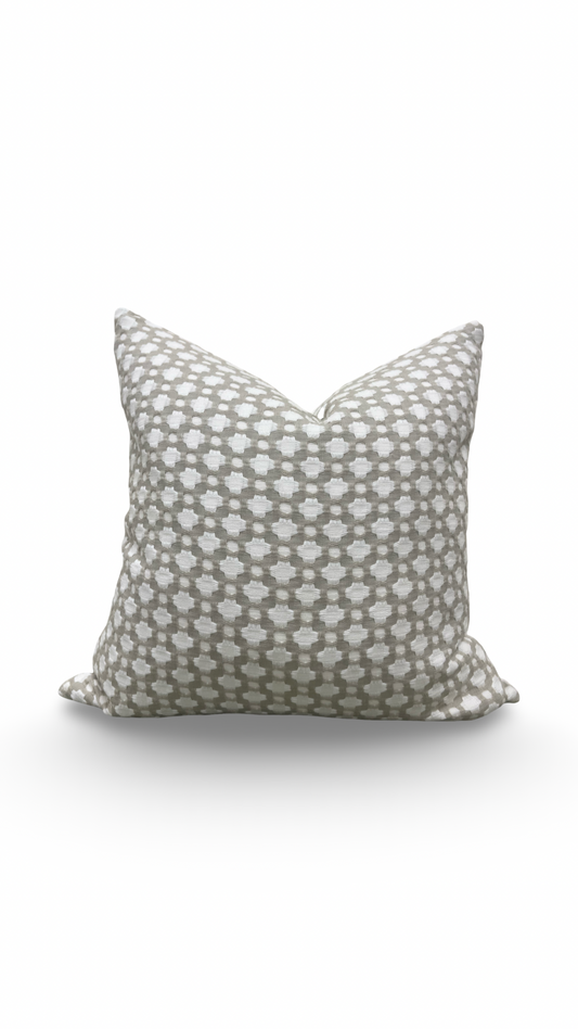 Decorative Pillow 20x20" Betwixt Stone White Knife Edge Cover