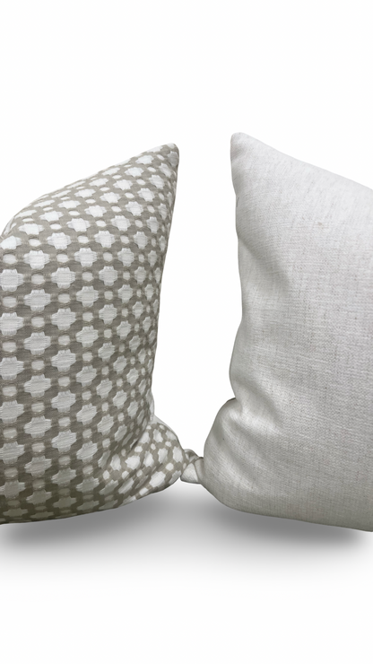 Decorative Pillow Betwixt Stone White 22x22" Knife Edge Cover