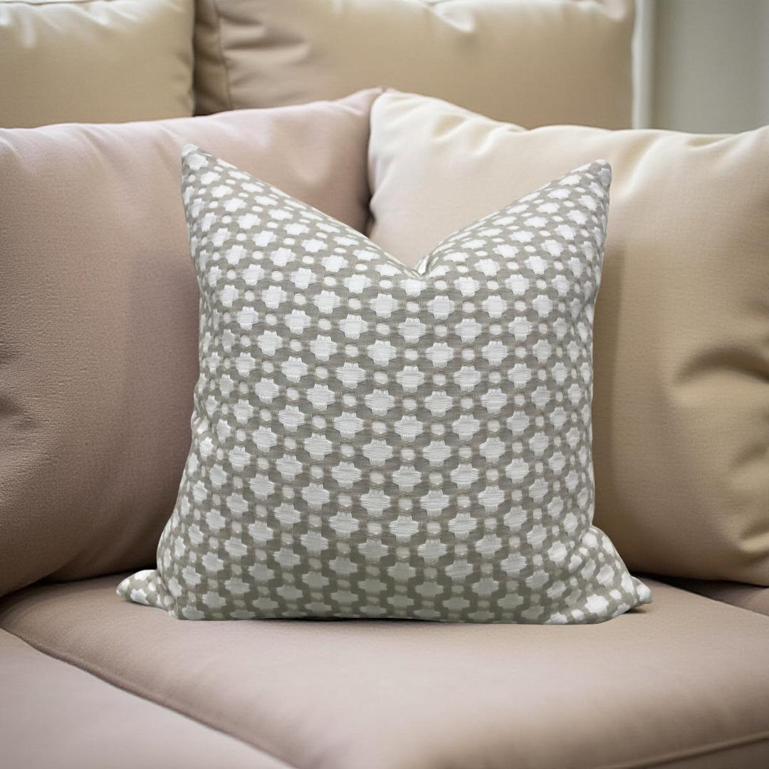 Decorative Pillow Betwixt Stone White 22x22" Knife Edge Cover