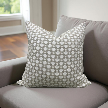 Decorative Pillow Betwixt Stone White 22x22" Knife Edge Cover