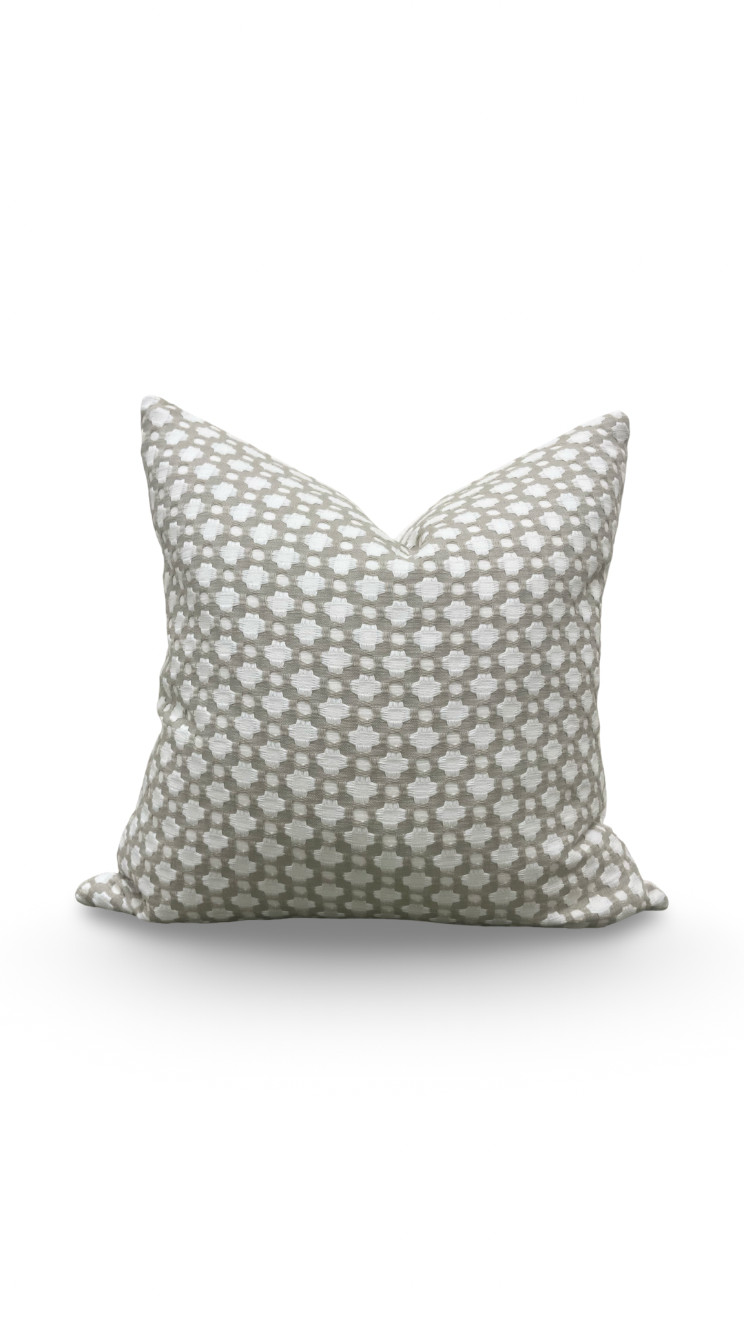 Decorative Pillow Betwixt Stone White 22x22" Knife Edge Cover