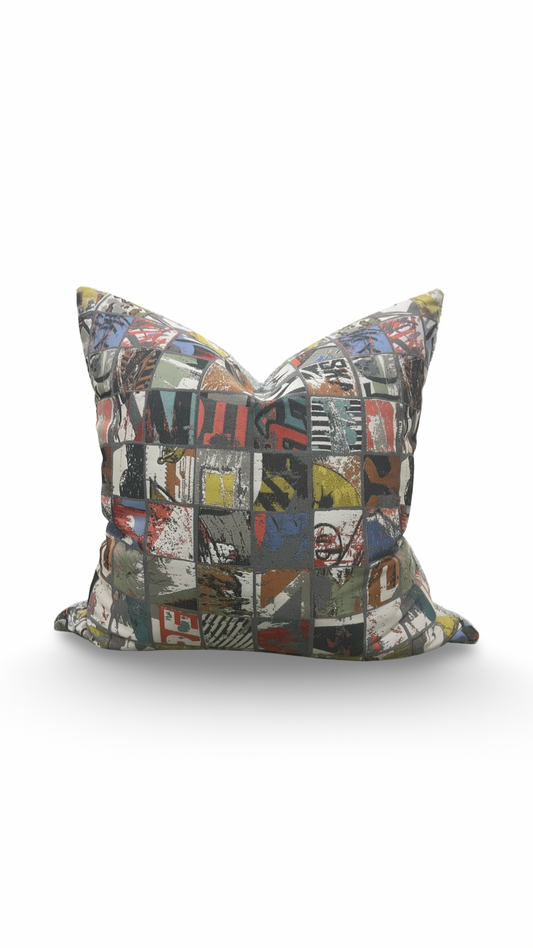Storyboard Deck 22x22" Knife Edge Decorative Throw Pillow