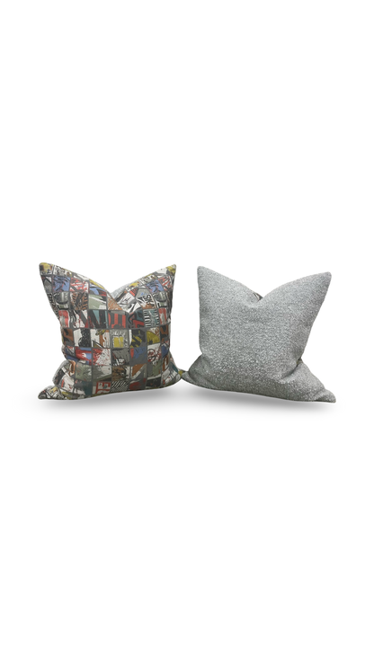 Storyboard Deck 22x22" Knife Edge Decorative Throw Pillow
