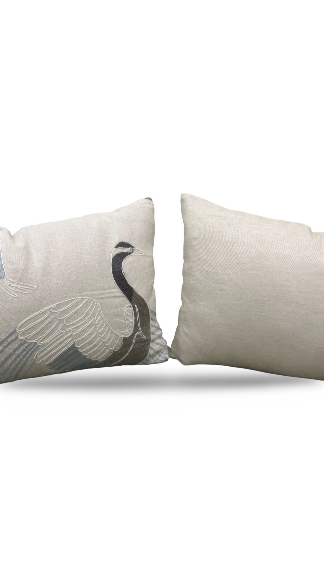 Lumbar Pillow Dancing Crane Earth 12x18" Knife Edge Cover