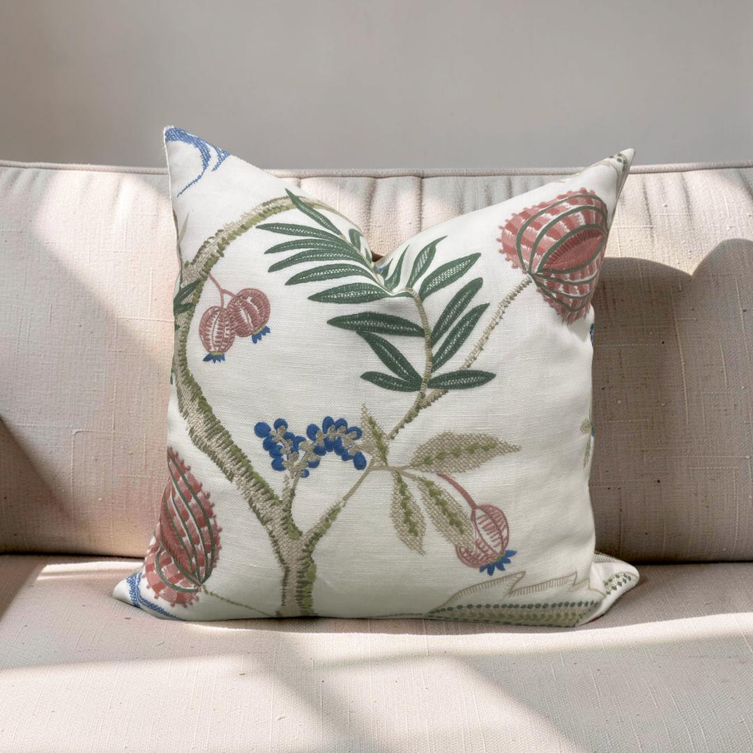 Stroheim Decorative Pillow Magalia Coral Bells 20x20" Knife Edge Cover