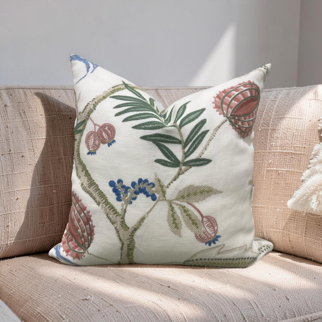 Stroheim Decorative Pillow Magalia Coral Bells 20x20" Knife Edge Cover