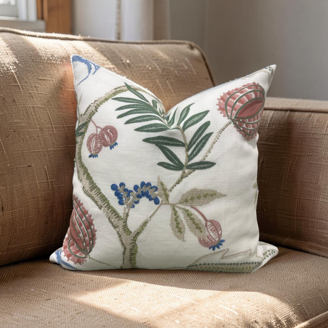 Stroheim Decorative Pillow Magalia Coral Bells 20x20" Knife Edge Cover
