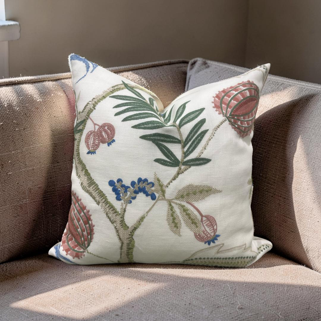Stroheim Decorative Pillow Magalia Coral Bells 20x20" Knife Edge Cover