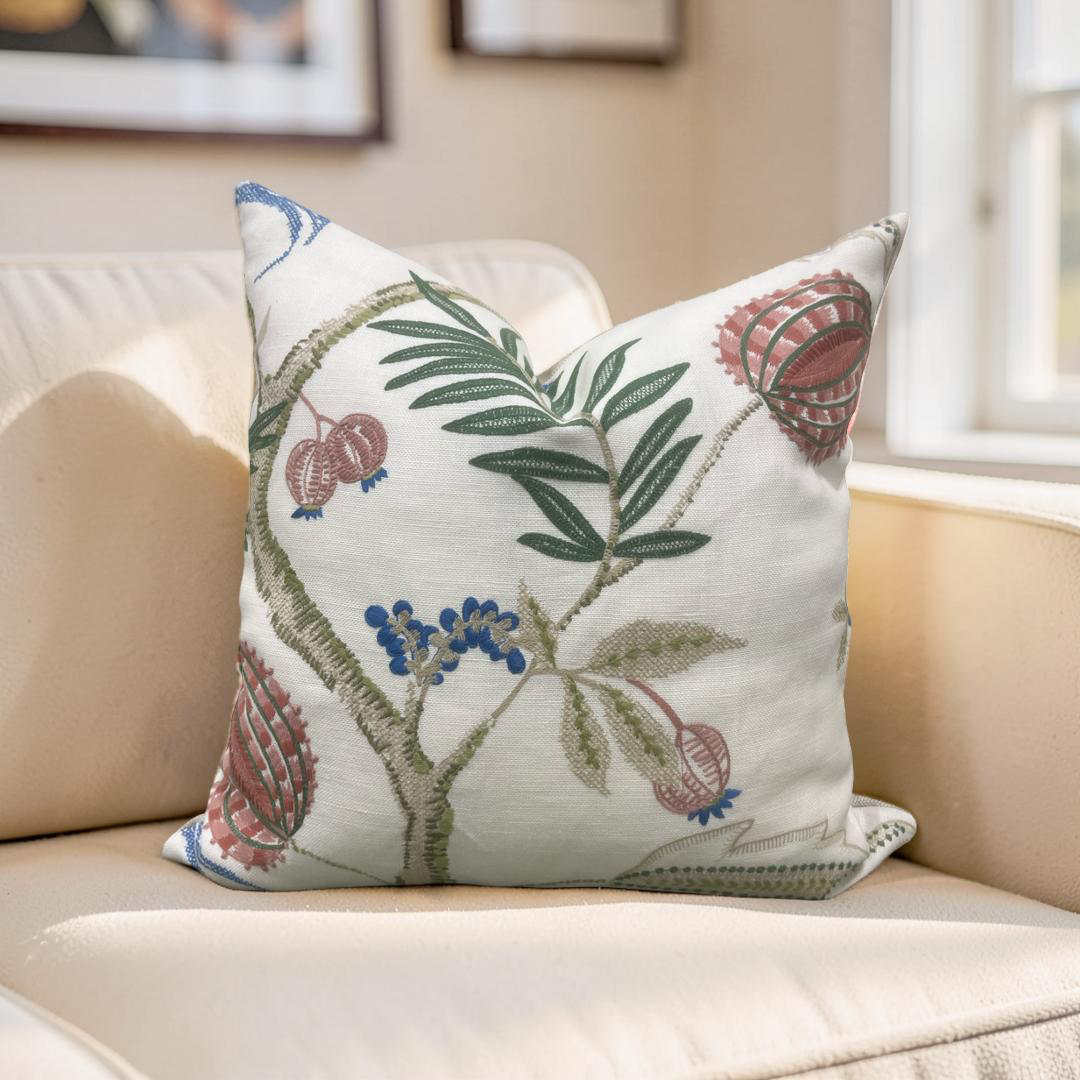 Stroheim Decorative Pillow Magalia Coral Bells 20x20" Knife Edge Cover