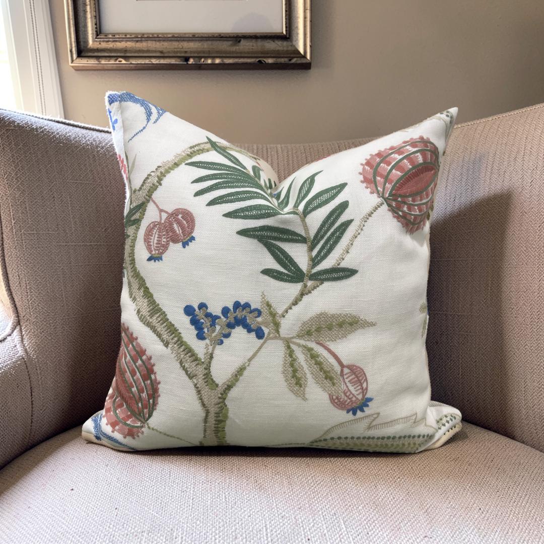 Stroheim Decorative Pillow Magalia Coral Bells 20x20" Knife Edge Cover