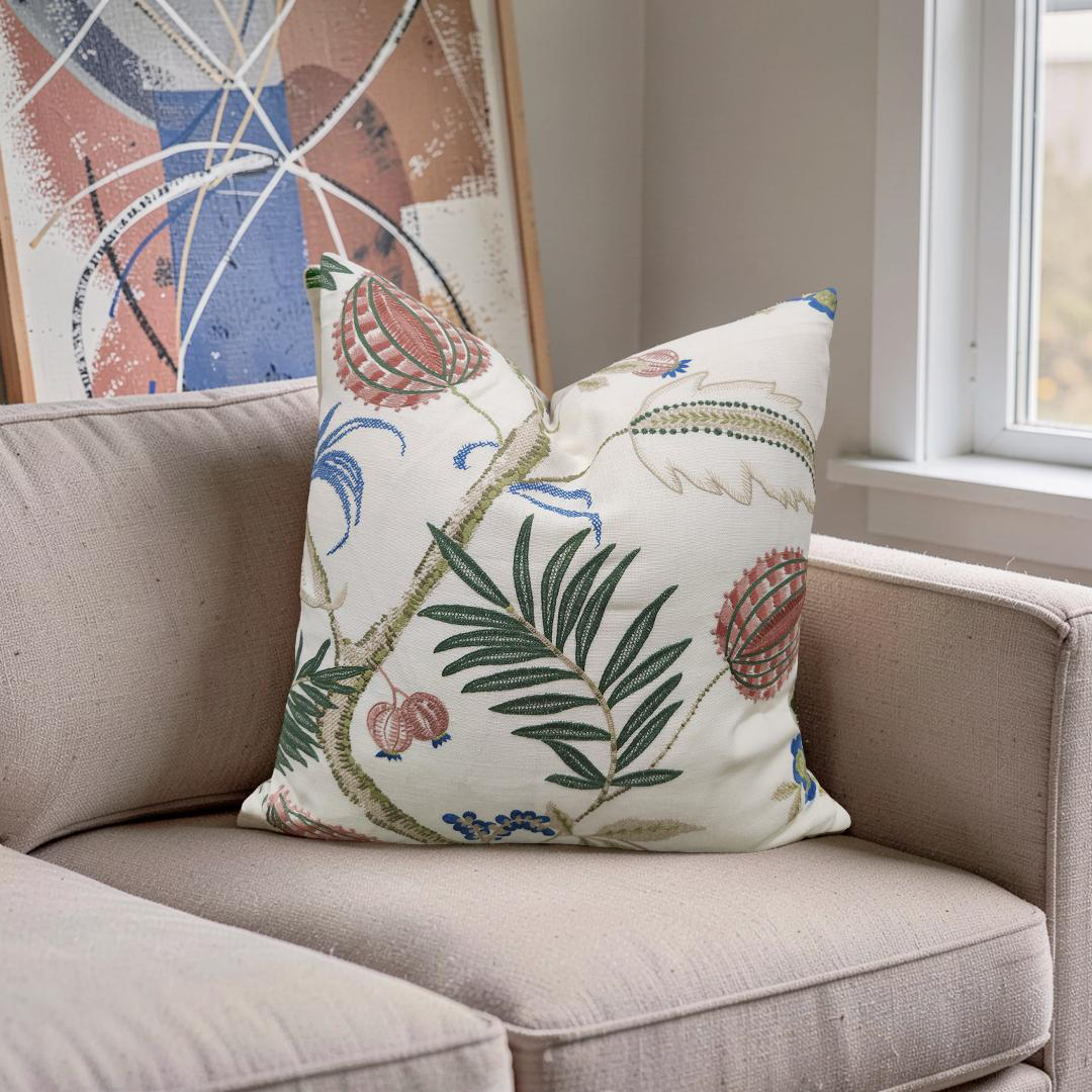 Stroheim Decorative Pillow Magalia Coral Bells 22x22" Knife Edge Cover