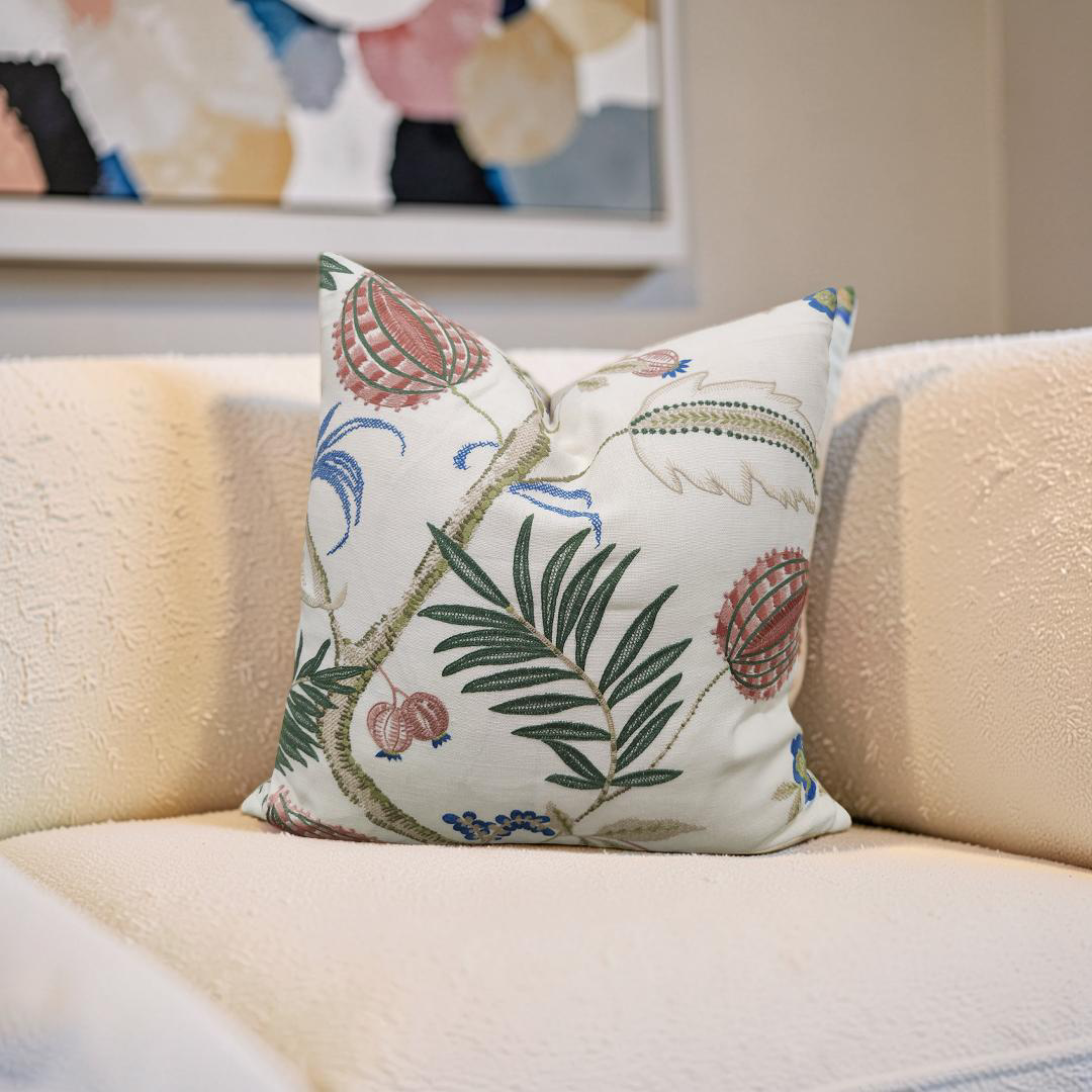 Stroheim Decorative Pillow Magalia Coral Bells 22x22" Knife Edge Cover