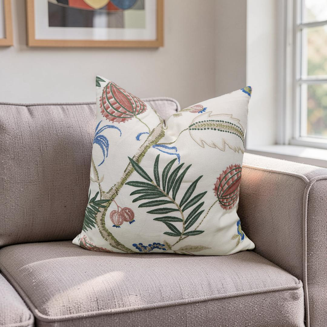 Stroheim Decorative Pillow Magalia Coral Bells 22x22" Knife Edge Cover