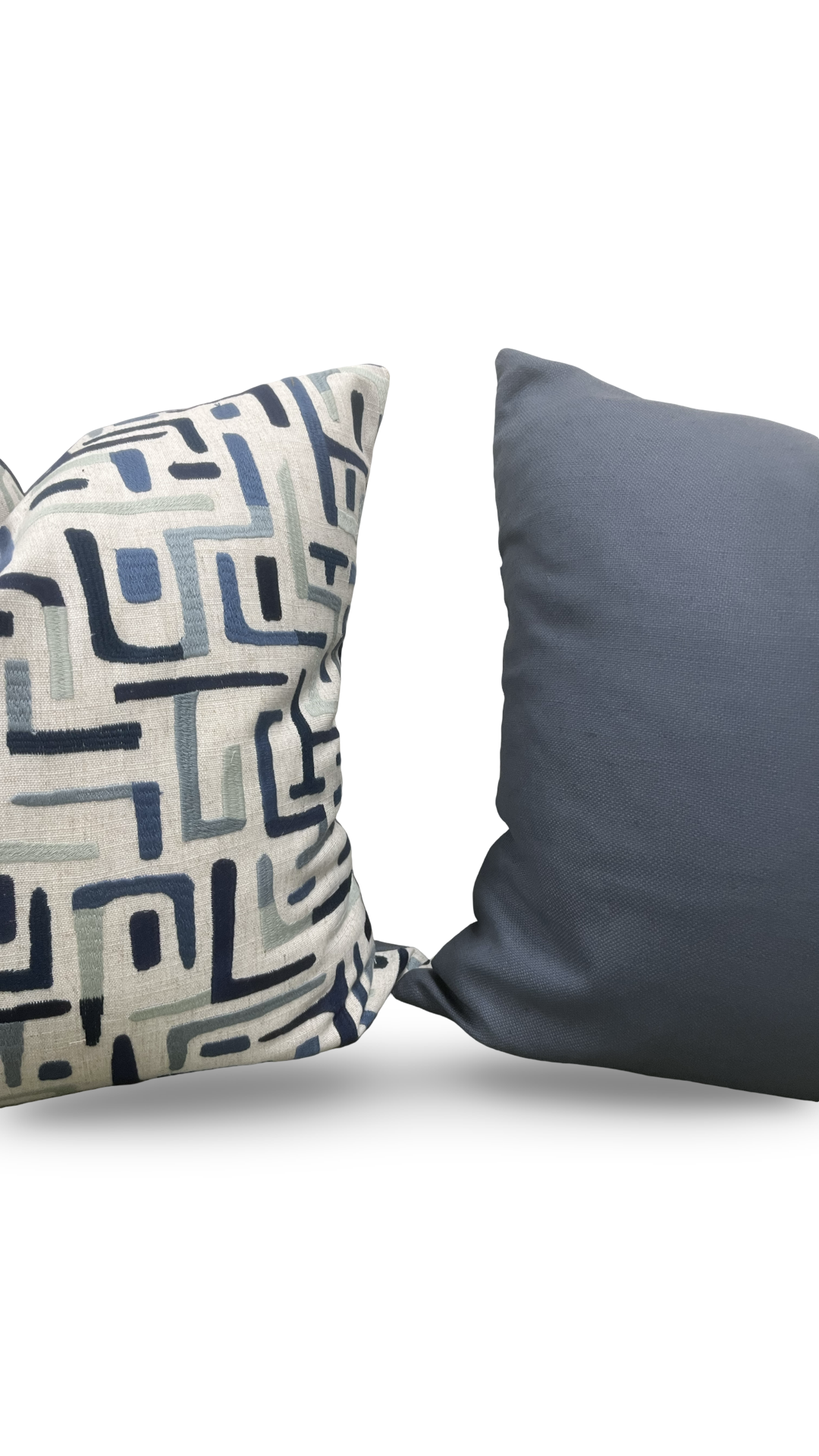 Decorative Pillow Varanasi-Navy 22x22" Knife Edge Cover