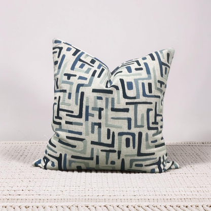 Decorative Pillow Varanasi-Navy 22x22" Knife Edge Cover