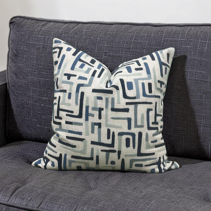 Decorative Pillow Varanasi-Navy 22x22" Knife Edge Cover