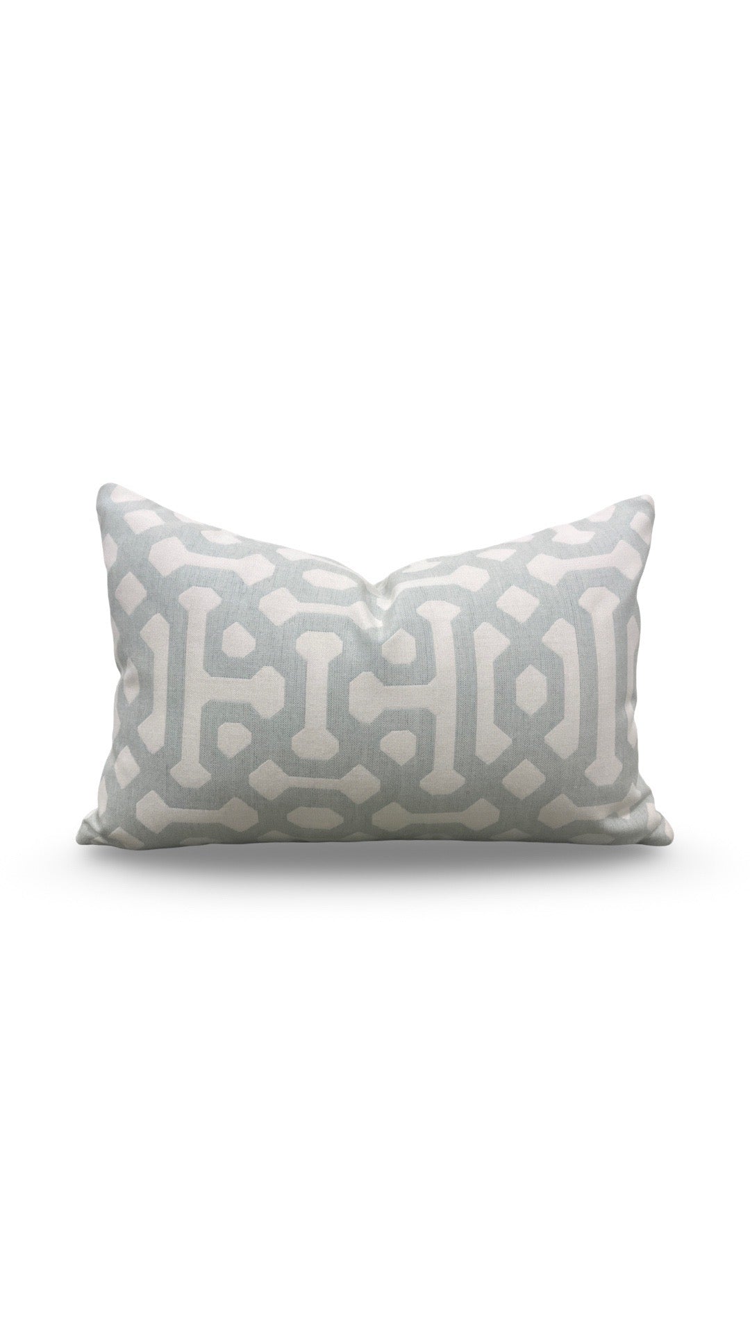 Outdoor Sunbrella Trellis Lumbar Pillow 12x18" Knife Edge Cover