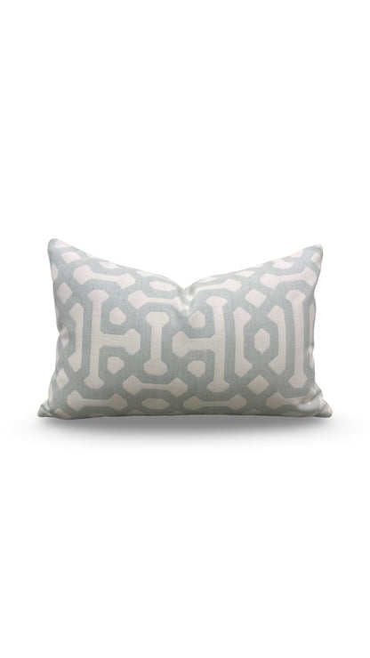 Outdoor Sunbrella Trellis Lumbar Pillow 12x18" Knife Edge Cover