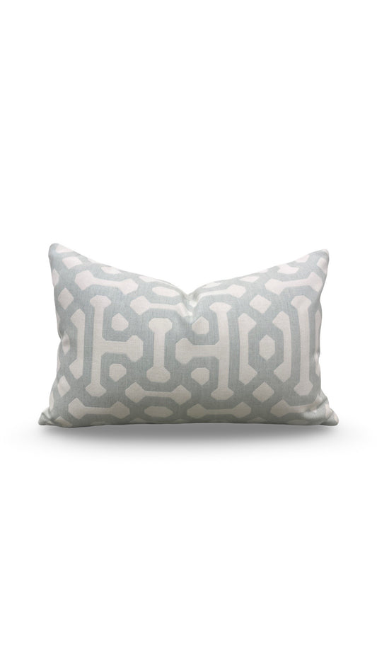 Outdoor Sunbrella Trellis Lumbar Pillow 12x18" Knife Edge Cover