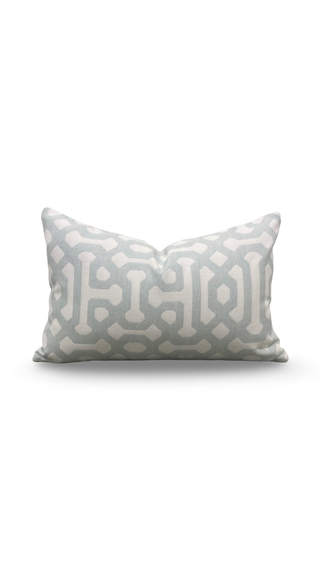 Outdoor Sunbrella Trellis Lumbar Pillow 12x18" Knife Edge Cover