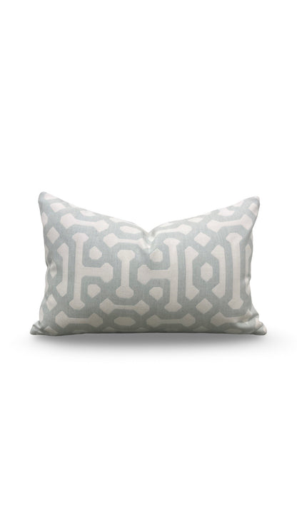 Outdoor Sunbrella Trellis Lumbar Pillow 12x18" Knife Edge Cover