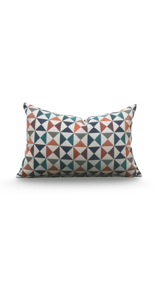 Outdoor Lumbar Pillow Array Caribbean Knife Edge Cover