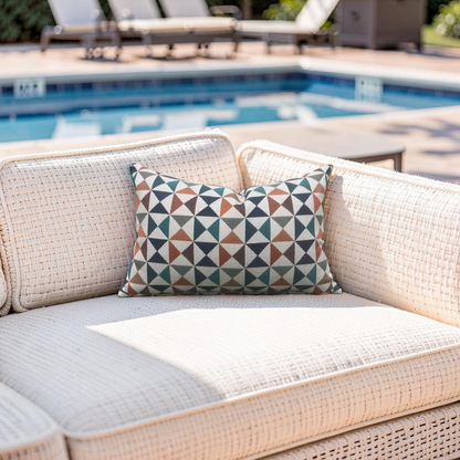 Outdoor Lumbar Pillow Array Caribbean Knife Edge Cover