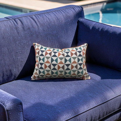 Outdoor Lumbar Pillow Array Caribbean Knife Edge Cover