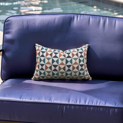 Outdoor Lumbar Pillow Array Caribbean Knife Edge Cover