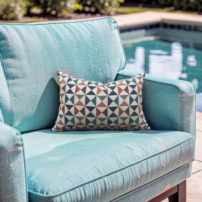 Outdoor Lumbar Pillow Array Caribbean Knife Edge Cover