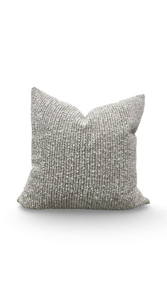 Wool Boucle Decorative Pillow Killarney Hickory 20x20" Knife Edge Cover