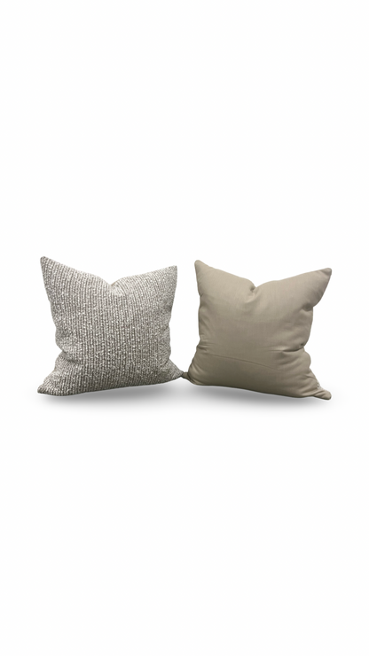 Wool Boucle Decorative Pillow Killarney Hickory 20x20" Knife Edge Cover