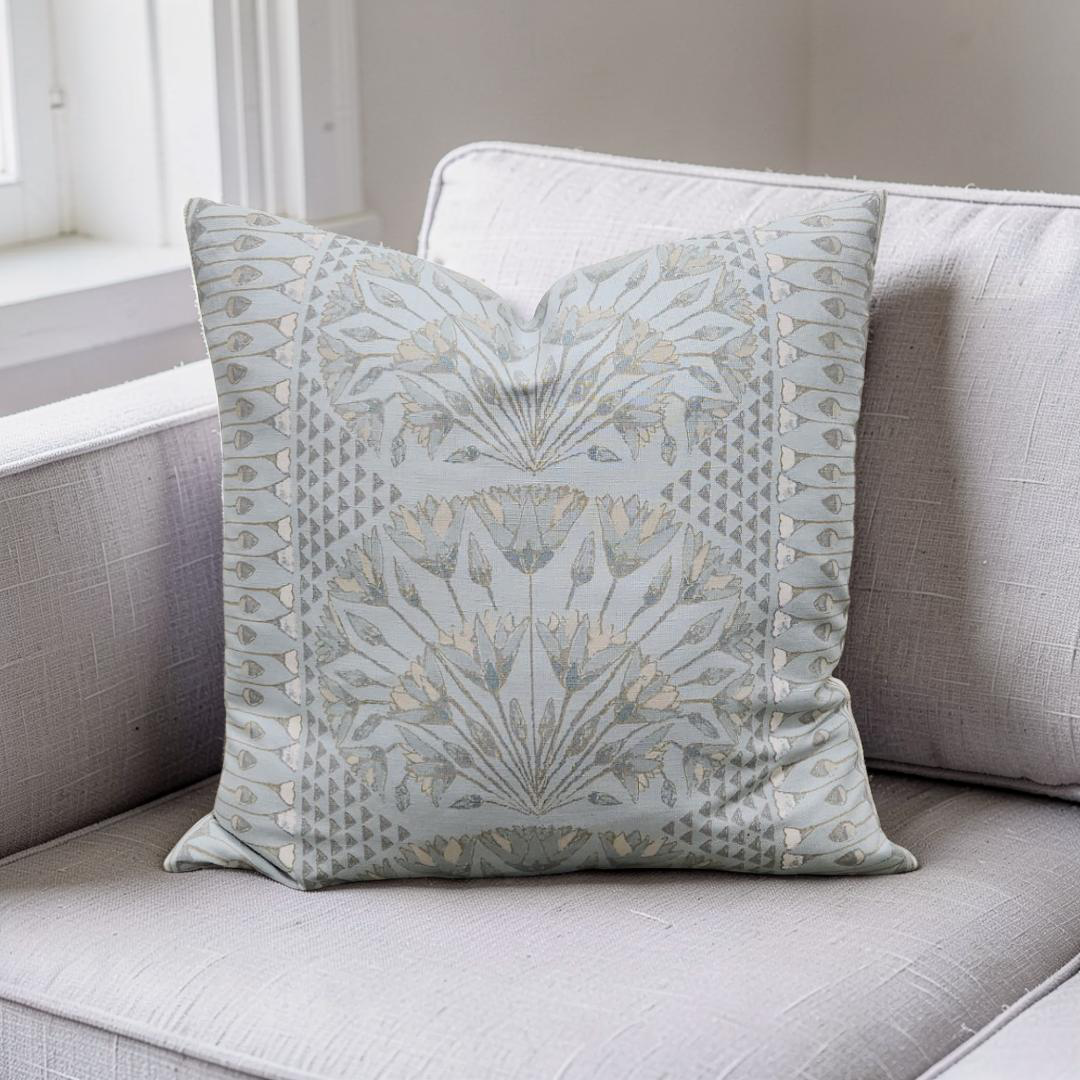 Decorative Pillow Cairo Spa Blue 20x20" Knife Edge Cover