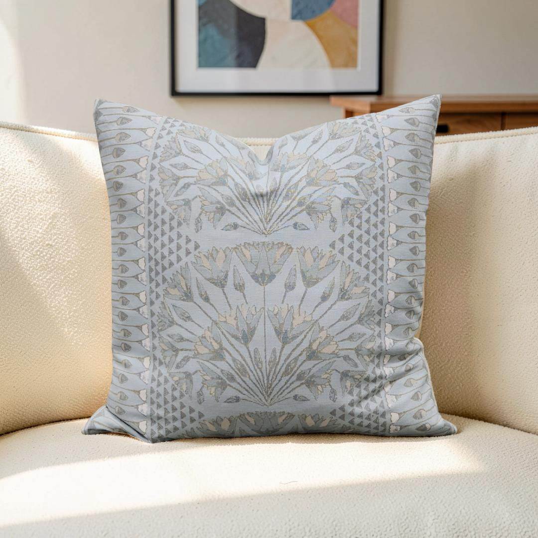 Decorative Pillow Cairo Spa Blue 20x20" Knife Edge Cover