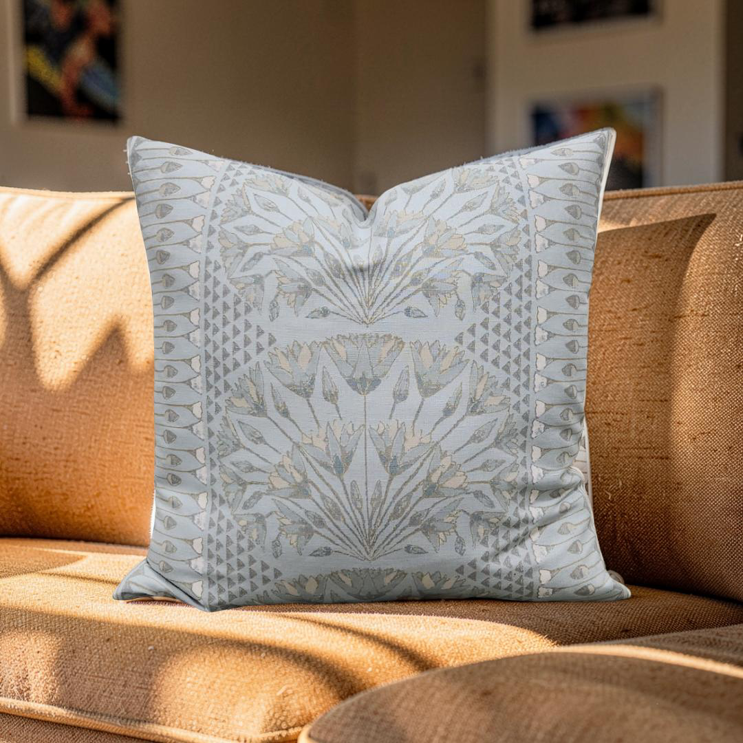 Decorative Pillow Cairo Spa Blue 20x20" Knife Edge Cover