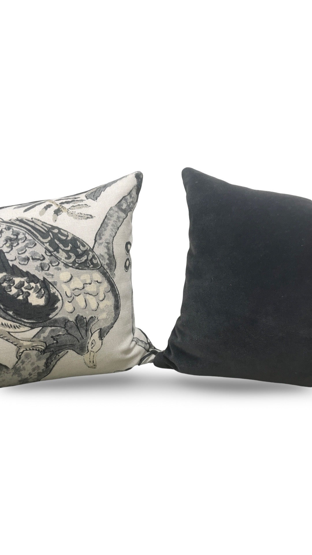 Thibaut Lumbar Pillow Coromandel Grey 12x18" Knife Edge Cover