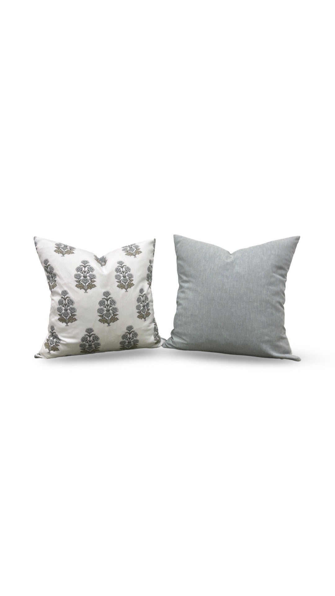 Thibaut Decorative Pillow Audrey Grey 20x20" Knife Edge Cover