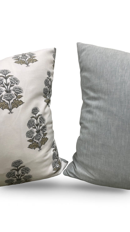 Thibaut Decorative Pillow Audrey Grey 20x20" Knife Edge Cover