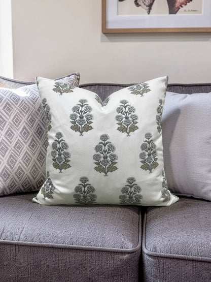 Thibaut Decorative Pillow Audrey Grey 20x20" Knife Edge Cover