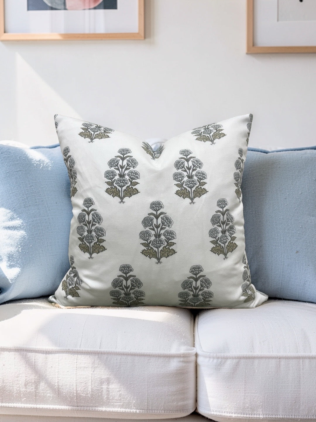 Thibaut Decorative Pillow Audrey Grey 20x20" Knife Edge Cover