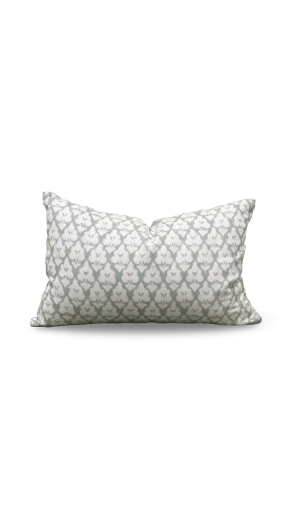 Thibaut Fabric Lumbar Pillow Spa Blue 12x18" Knife Edge Cover