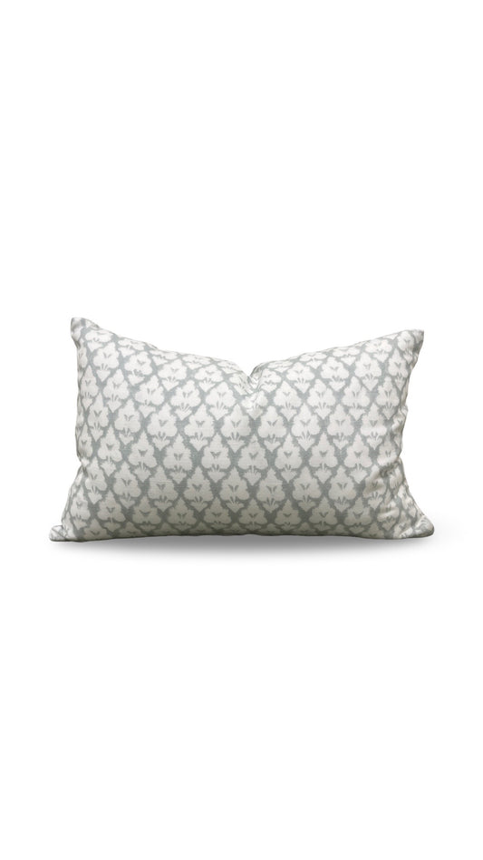 Thibaut Fabric Lumbar Pillow Spa Blue 12x18" Knife Edge Cover