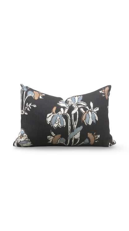 Thibaut Fabric Lumbar Pillow Lily Flower 12x18" Knife Edge Cover