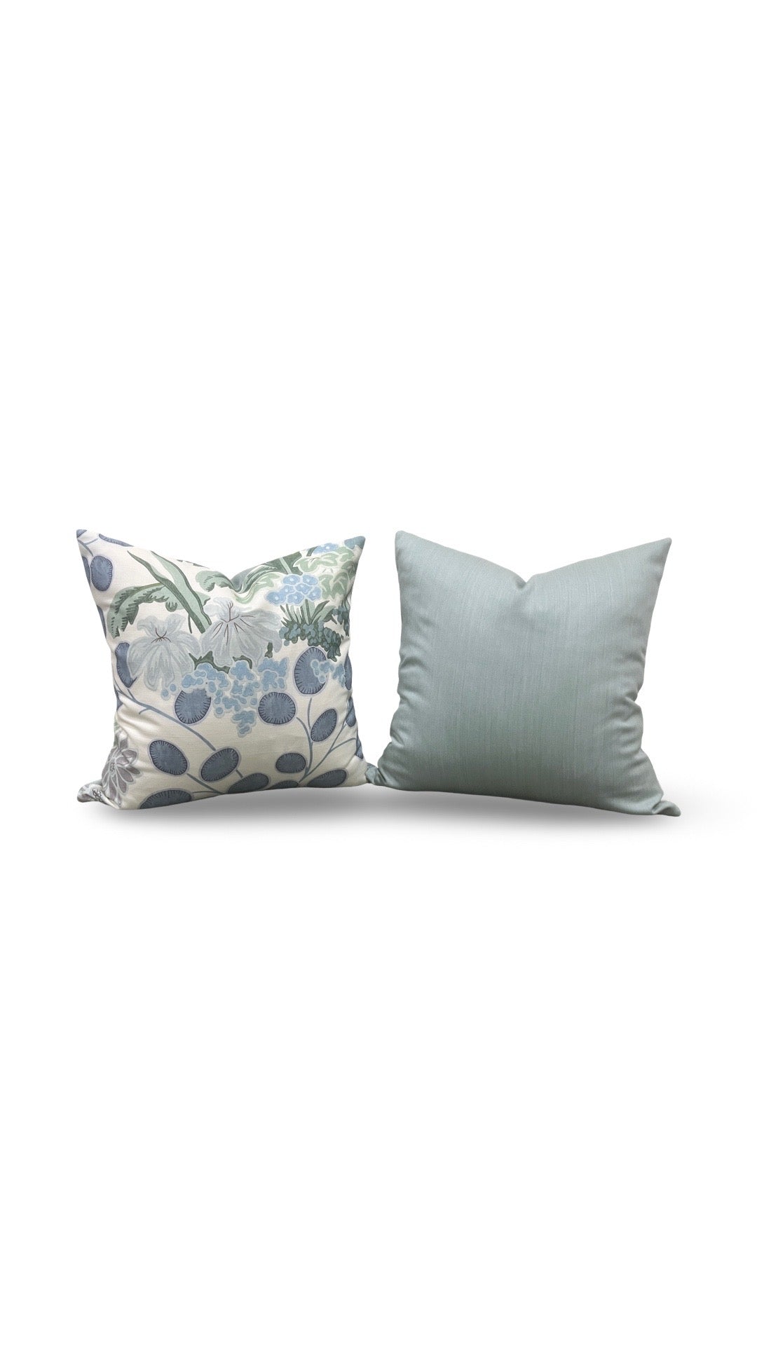 Thibaut Decorative Pillow Meadow Lavender Blue 18x18" Knife Edge Cover