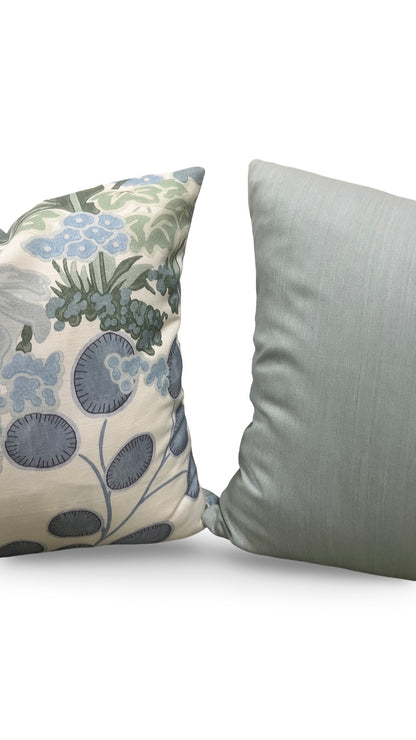 Thibaut Decorative Pillow Meadow Lavender Blue 18x18" Knife Edge Cover